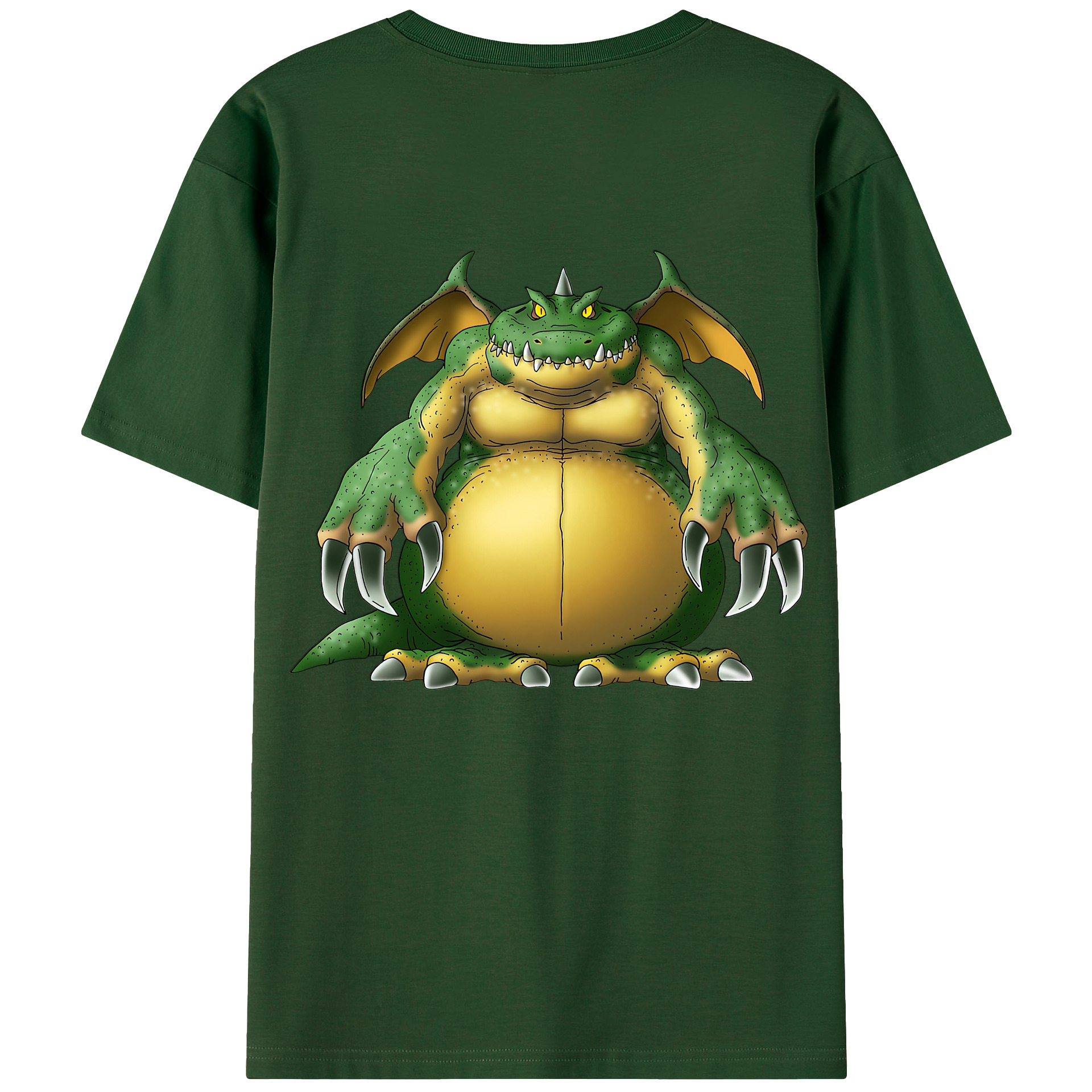 （画像用） ドラゴンクエスト Doragon Kuesuto Dragon Quest 綿100％半袖Tシャツ（背面プリント）